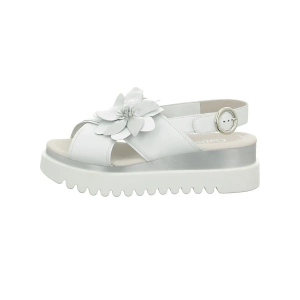Sandalen/Sandaletten weiß - weiß Gabor Sandalen/Sandaletten Weiß - Weiß -Schuhgeschäft 10973654 02