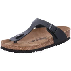 Birkenstock Gizeh Birko-flor Zehentrenner - Schwarz