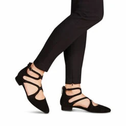 Tamaris Sandale Spangenballerinas - Schwarz -Schuhgeschäft 14423932 03