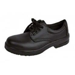 Herren Rutschhemmender Küchenschnürschuh S2 Stahlkappe, Arbeitsclogs - Schwarz