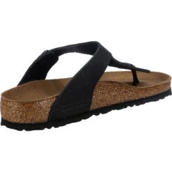 Birkenstock Gizeh Nubukleder Geölt Zehentrenner Normal - Schwarz Modell 1 -Schuhgeschäft 17535688 05