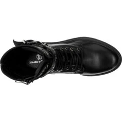 J&F Buckle Lace-Up Boots Mit Kettendetail - Schwarz -Schuhgeschäft 19909106 06