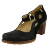 El Naturalista Damen Hochfrontpumps Pumps Picot N5114 Schwarz Black Leder Klassische Pumps - Schwarz -Schuhgeschäft 20006890 01