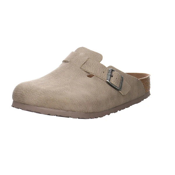Boston Veloursleder Vegan Pantoletten normal - taupe Birkenstock Boston Veloursleder Vegan Pantoletten Normal - Taupe -Schuhgeschäft 21638651 01