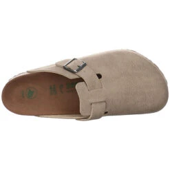 Birkenstock Boston Veloursleder Vegan Pantoletten Normal - Taupe 7 Birkenstock Boston Veloursleder Vegan Pantoletten Normal - Taupe -Schuhgeschäft 21638651 06