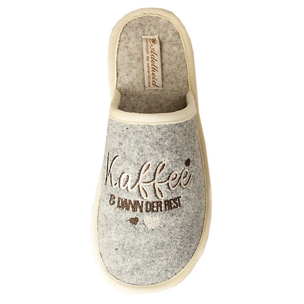 Erst mal Kaffee Filzpantoffel - grau Erst Mal Kaffee Filzpantoffel - Grau -Schuhgeschäft 24513439 05