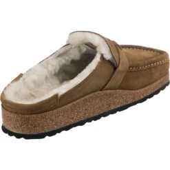 Birkenstock Buckley Veloursleder Lammfell Clogs Normal - Braun -Schuhgeschäft 24681434 05