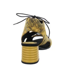 Damen Riemchensandalen Sandalette Fußbett Bequem Freizeit Glattleder Bedruckt Riemchensandalen - Gelb -Schuhgeschäft 24772621 09