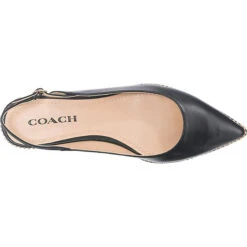 Coach Vae Leather Skimmer Sling-Ballerinas - Schwarz -Schuhgeschäft 25835789 06
