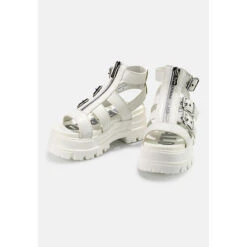 Buffalo Plateausandale GLD ZIP Plateau-Sandaletten - Weiß -Schuhgeschäft 25880471 03