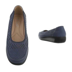 Slipper , Flach, Perforiert - Dunkelblau -Schuhgeschäft 29233608 03
